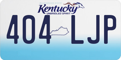 KY license plate 404LJP