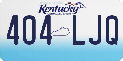 KY license plate 404LJQ
