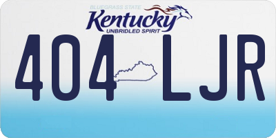 KY license plate 404LJR