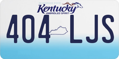 KY license plate 404LJS