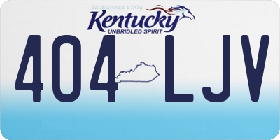 KY license plate 404LJV