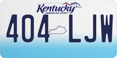 KY license plate 404LJW