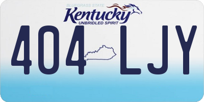 KY license plate 404LJY