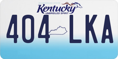 KY license plate 404LKA