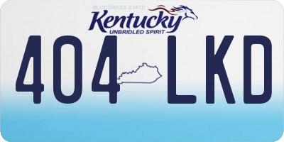 KY license plate 404LKD
