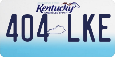 KY license plate 404LKE