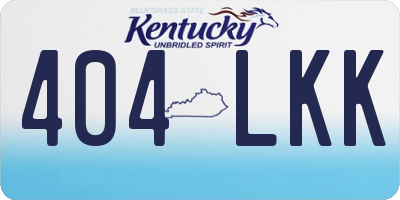 KY license plate 404LKK