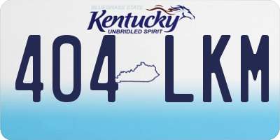 KY license plate 404LKM