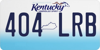 KY license plate 404LRB