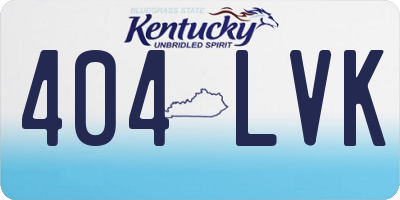 KY license plate 404LVK