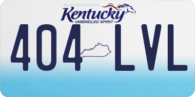 KY license plate 404LVL