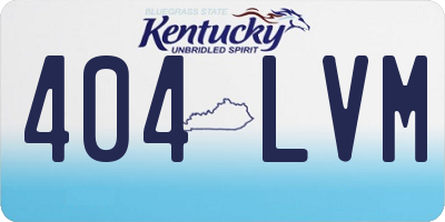 KY license plate 404LVM