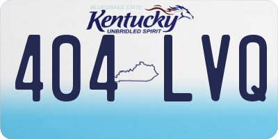 KY license plate 404LVQ