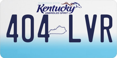 KY license plate 404LVR