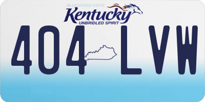 KY license plate 404LVW