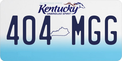 KY license plate 404MGG