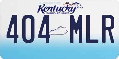 KY license plate 404MLR