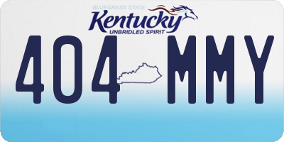 KY license plate 404MMY
