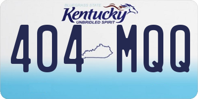 KY license plate 404MQQ