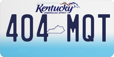 KY license plate 404MQT