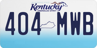 KY license plate 404MWB