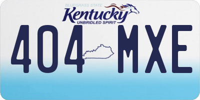 KY license plate 404MXE