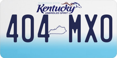 KY license plate 404MXO