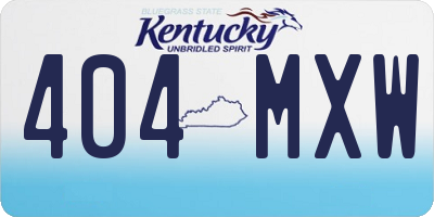 KY license plate 404MXW