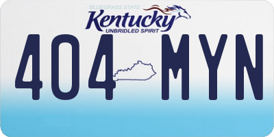 KY license plate 404MYN