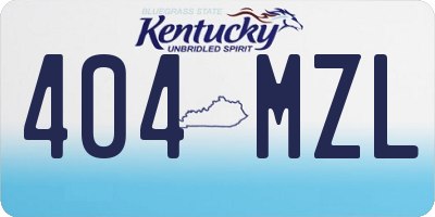 KY license plate 404MZL