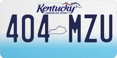 KY license plate 404MZU
