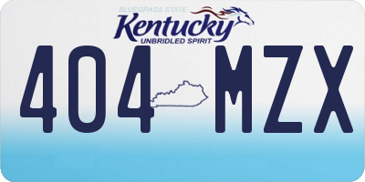 KY license plate 404MZX