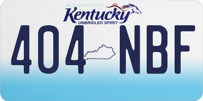 KY license plate 404NBF