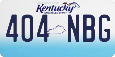 KY license plate 404NBG