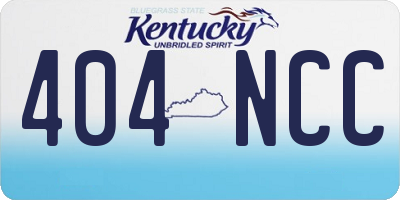 KY license plate 404NCC