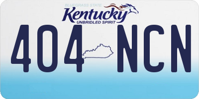 KY license plate 404NCN