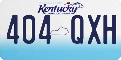 KY license plate 404QXH