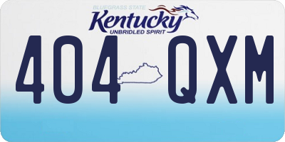 KY license plate 404QXM