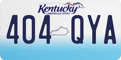 KY license plate 404QYA