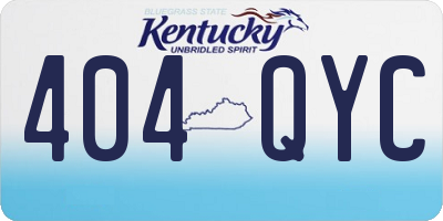 KY license plate 404QYC