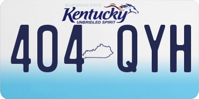 KY license plate 404QYH