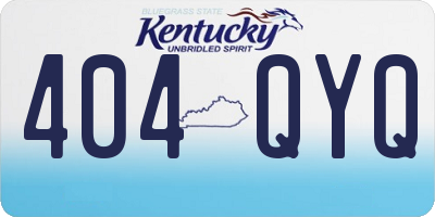 KY license plate 404QYQ