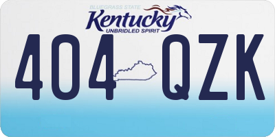 KY license plate 404QZK