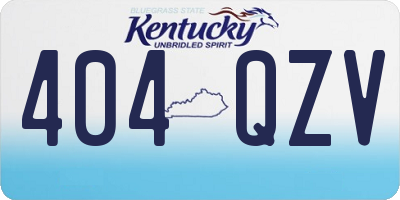 KY license plate 404QZV