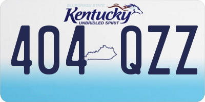 KY license plate 404QZZ