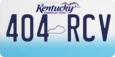 KY license plate 404RCV