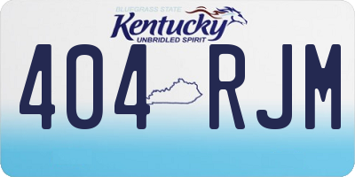 KY license plate 404RJM
