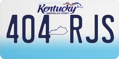 KY license plate 404RJS