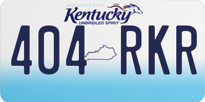 KY license plate 404RKR