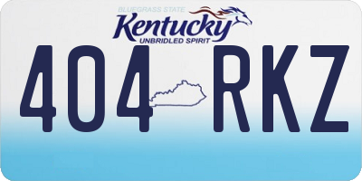 KY license plate 404RKZ